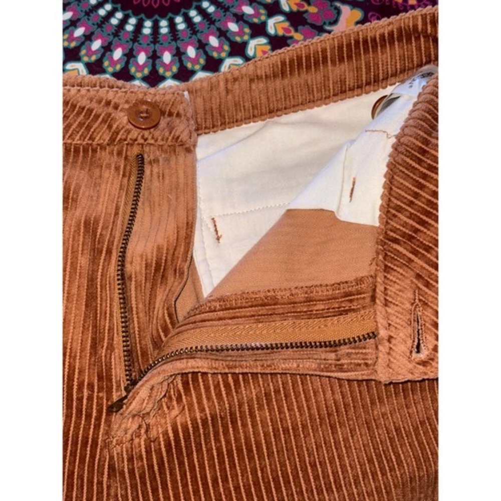 Brixton Brown Victory Corduroy Straight Leg Pants 27 Wide Wale Trousers Caramel - Picture 6 of 7